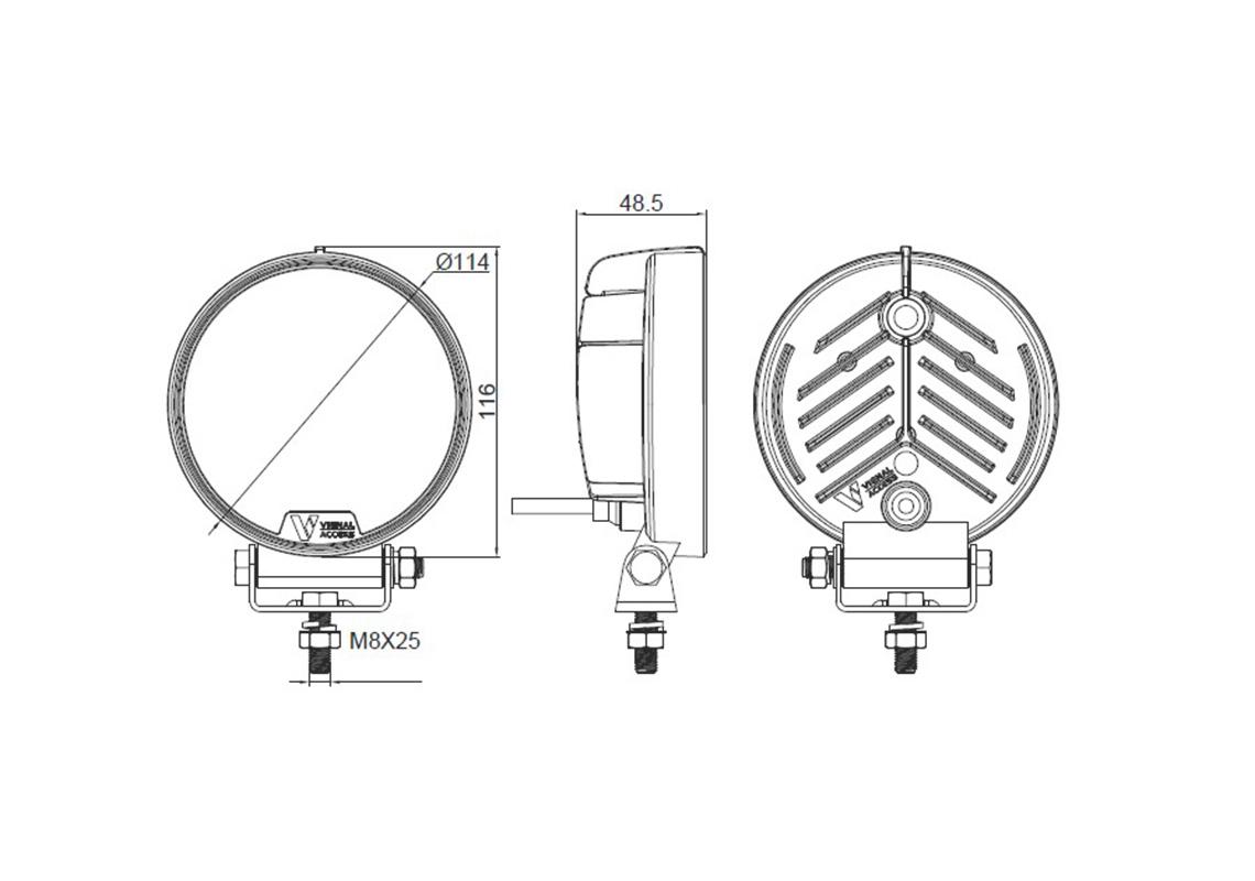 ROUND WORK LIGHT 1000LM
